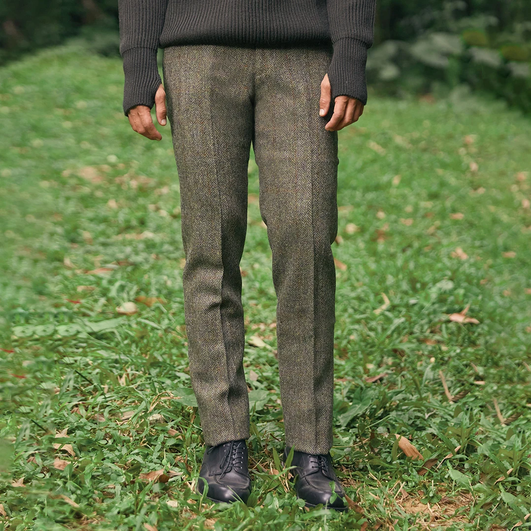 玩儿！Harris Tweed！哈里斯粗花呢英式复古羊毛正装绅士西裤