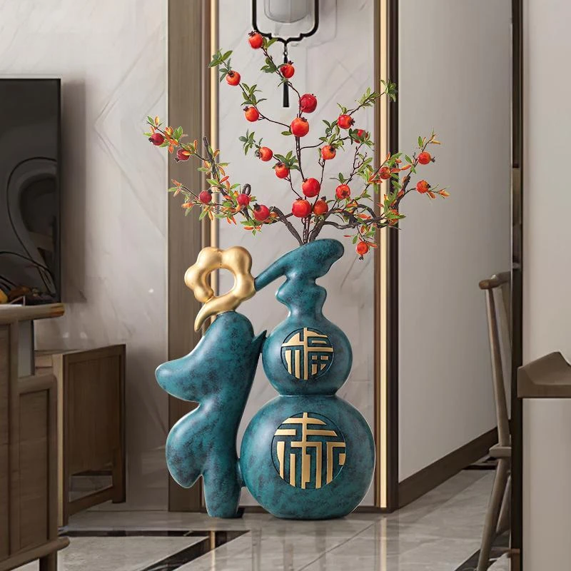 新中式葫芦玄关落地大摆件客厅沙发旁边过年家居装饰乔迁新居礼品