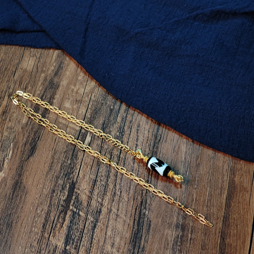 壹加火火|原创设计玛瑙银镶牙牙锁骨链