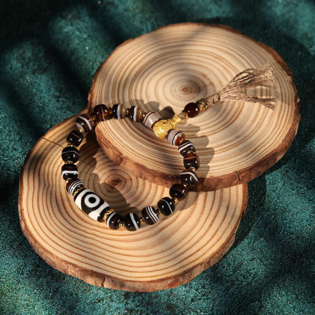 壹加火火|原创设计玛瑙聚缘xm二眼药师手串多样性发其一