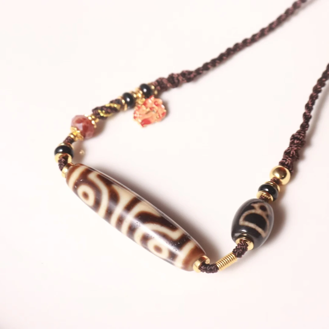 壹加火火|原创设计上肯老超顶凤凰四眼玛瑙锁骨链多样性发其一