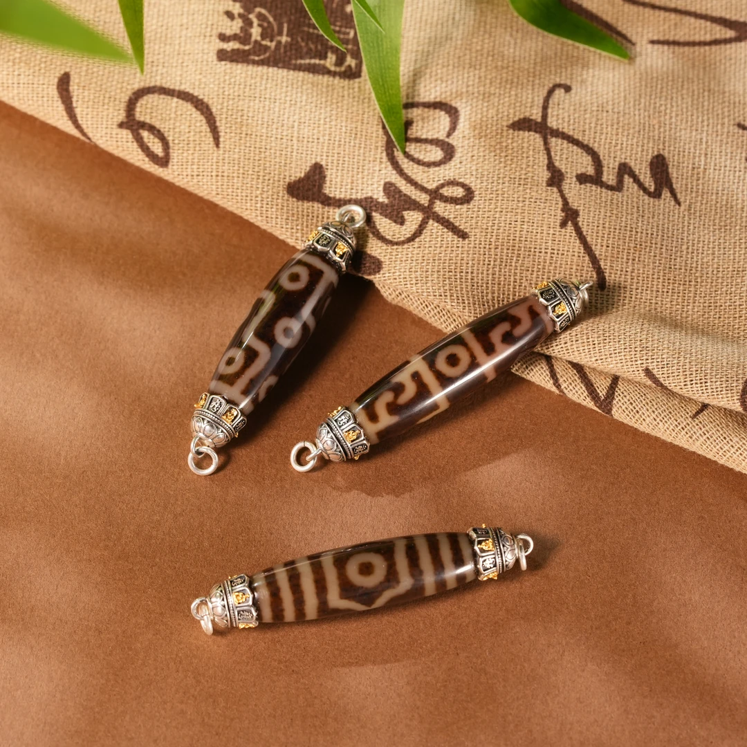 壹加火火|原创设计多图腾银镶玛瑙吊坠多样性发其一