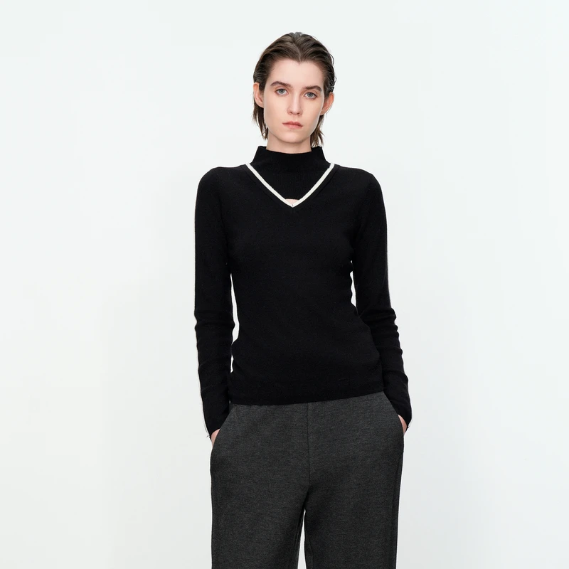 婉甸蜜糖色毛织套头衫1234W31RJ3YX