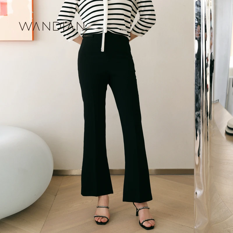 婉甸黑色喇叭裤1233P05RS2