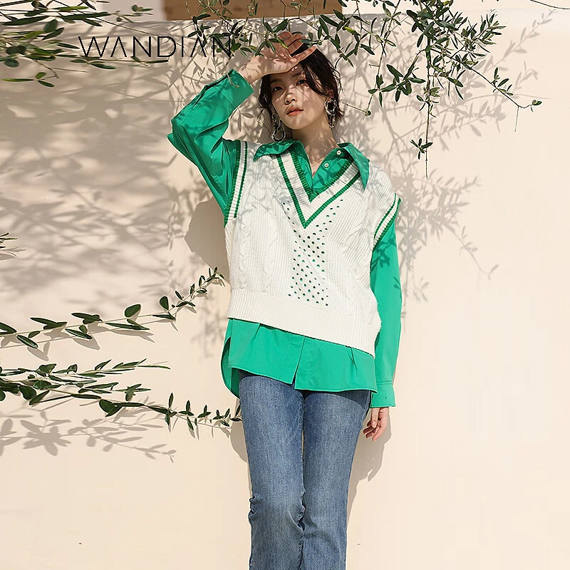 婉甸星球白毛织马夹1231W28XS4