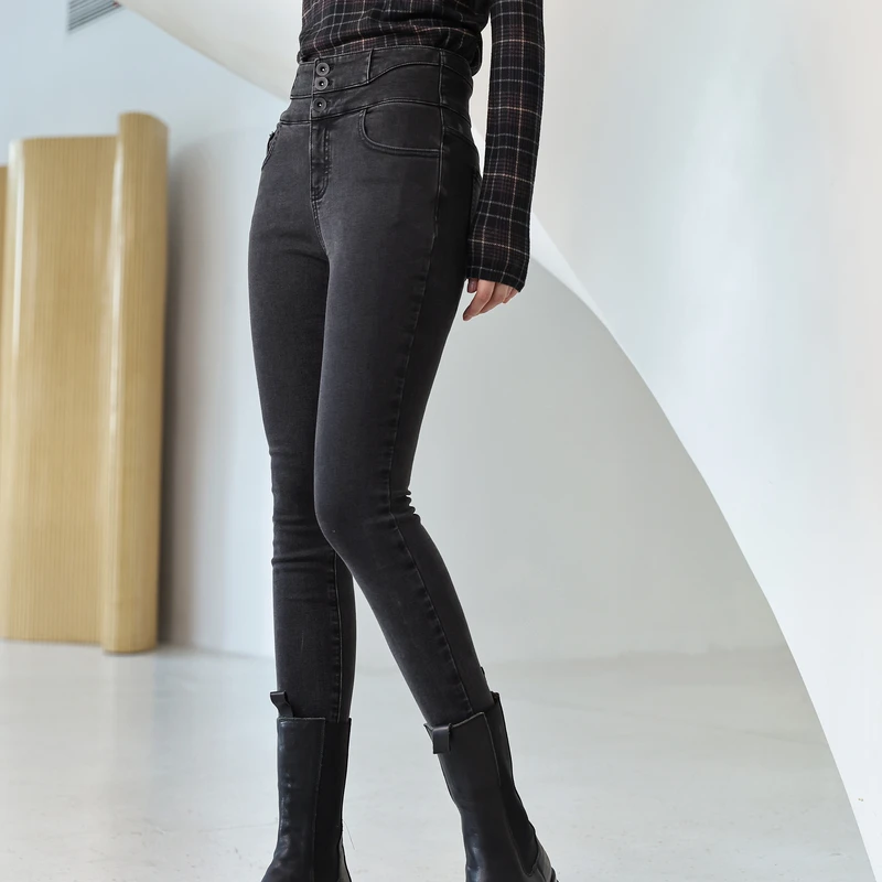 婉甸浓郁灰长裤1234X04RX2YX