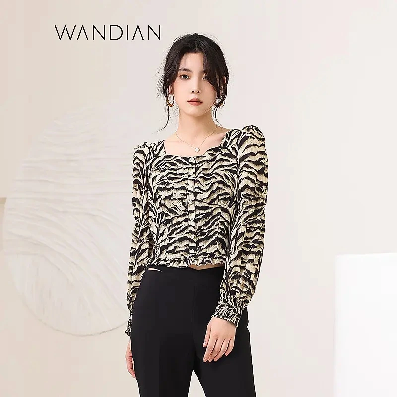 婉甸米底虎纹套头上衣1231H03SJ2