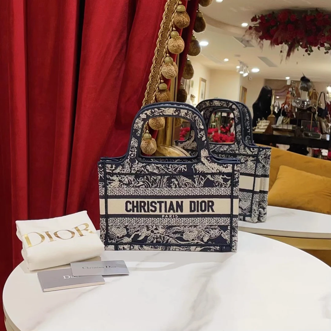95新 Dior/迪奥 GGS丨book mini老花刺绣托特包 18143000