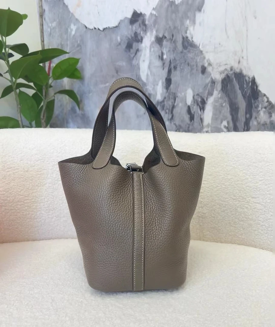 95新 Hermes/爱马仕 GGS丨picotin18灰银扣tc/67128201
