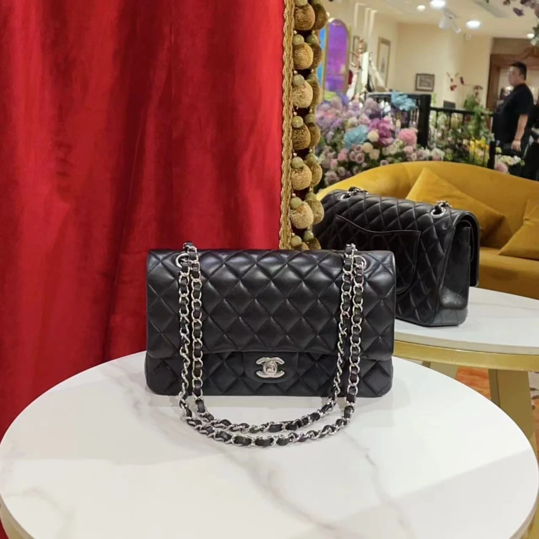 95新 Chanel/香奈儿 GGS丨CF中号黑银25开/35397797
