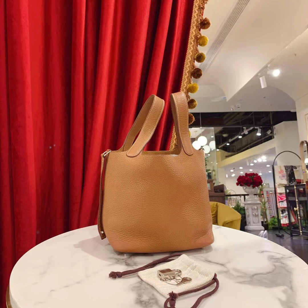 95新 Hermes/爱马仕 GGS丨picotin18金棕银扣/26255035