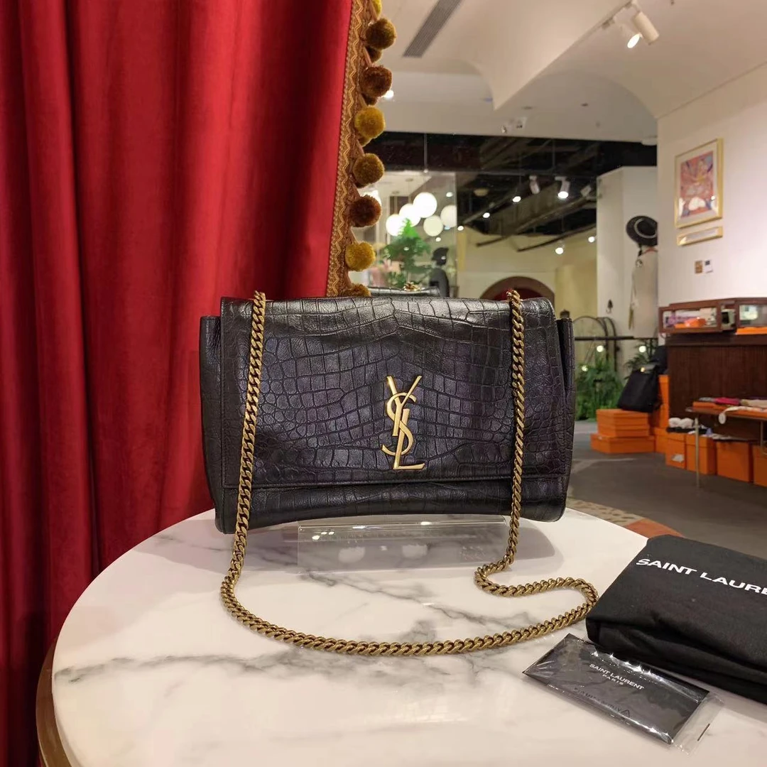 95新 YSL/圣罗兰 GGS丨双面Kate中号黑金66407624