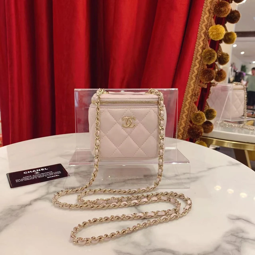 95新 Chanel/香奈儿 GGS丨trendy cc方盒子包粉金/31104301