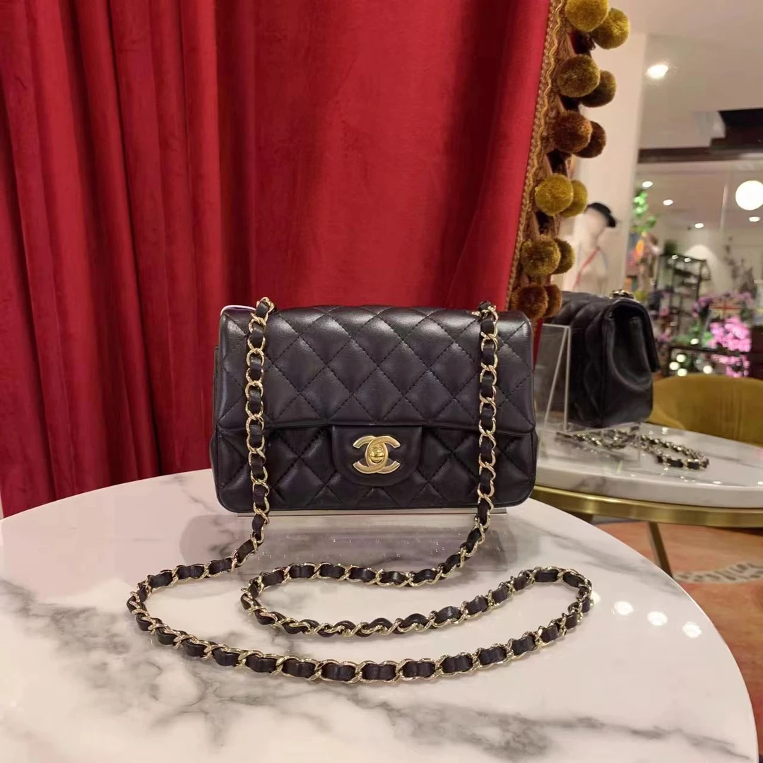 99新 Chanel/香奈儿 GGS丨cf大mini黑金芯片款76285841