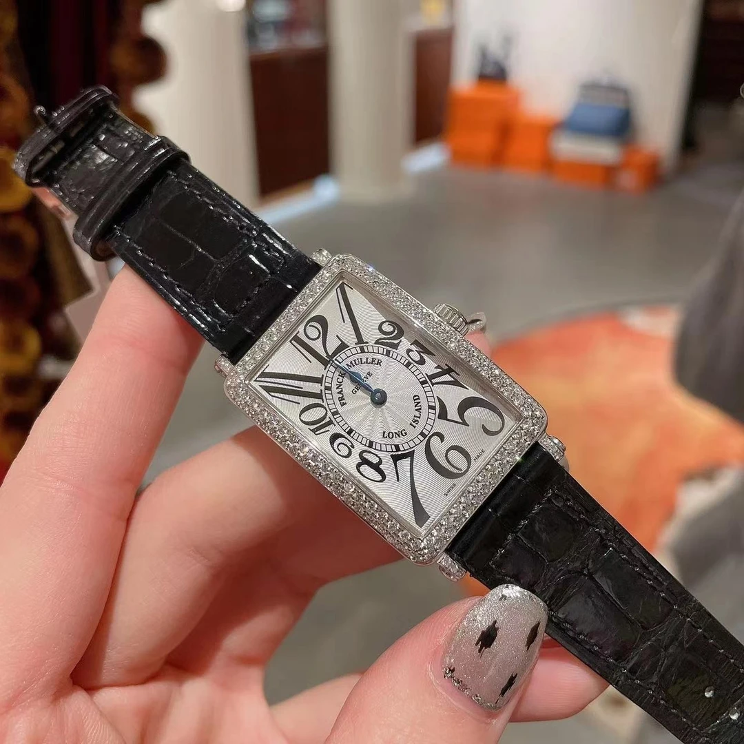 95新 Franck Muller/法兰克穆勒 长岛系列后钻白金手表 16387379