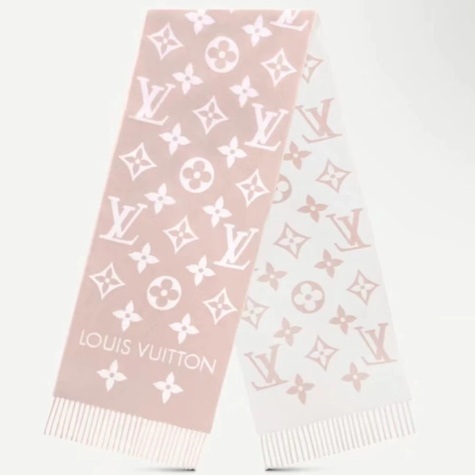 99新 LouisVuitton/路易威登 GGS丨LV粉色围巾/75720286