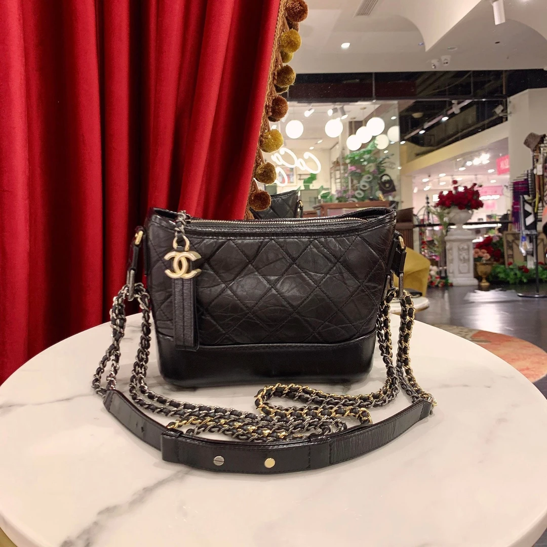 95新 Chanel/香奈儿 GGS 丨流浪包小号黑油蜡单肩包/33364527