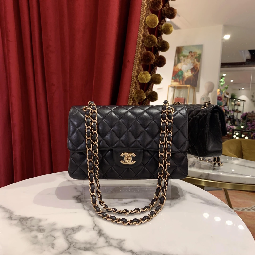 95新 Chanel/香奈儿 GGS丨cf小号黑玫瑰金单肩包 34999258