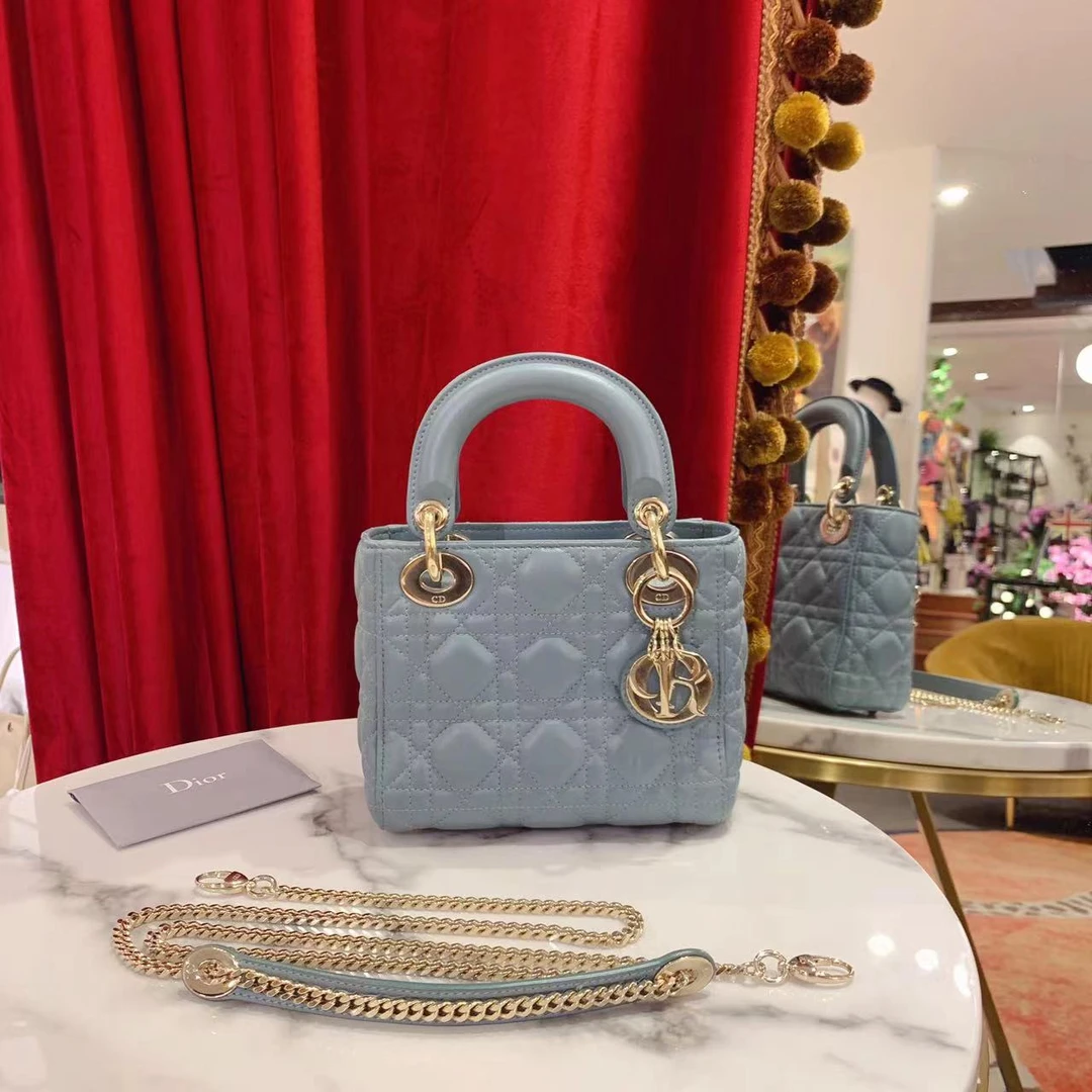 95新 DIOR/迪奥 GGS小七丨三格戴妃蓝17年/68006185
