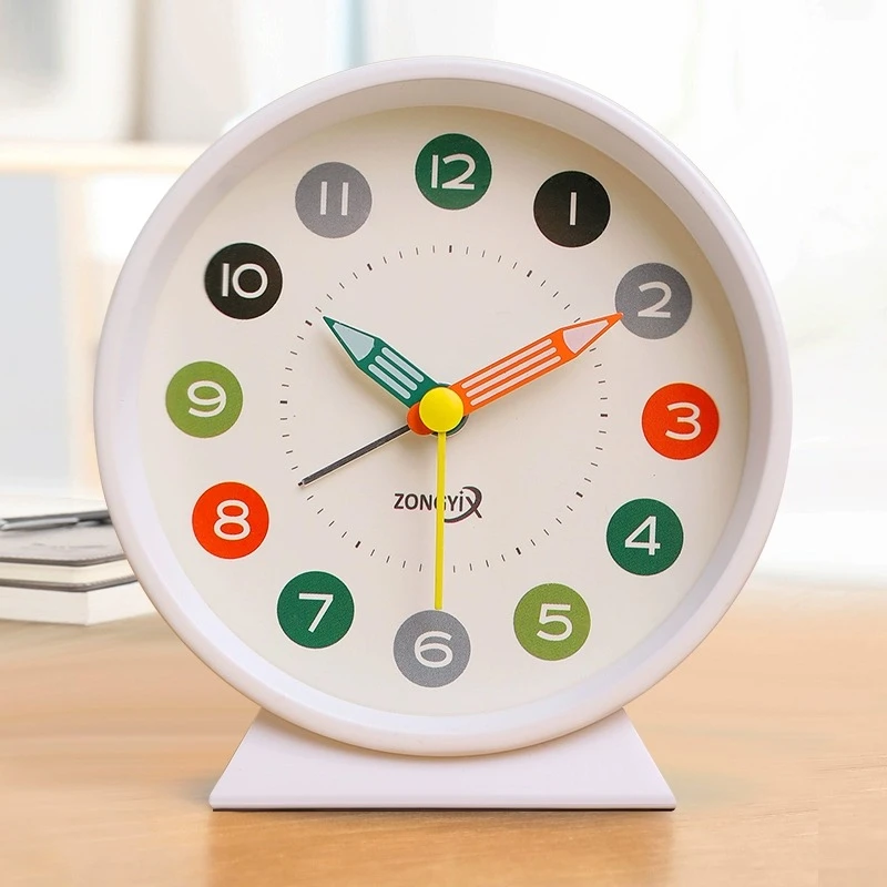 台式小闹钟桌面2023静音学生用起床神器新款儿童专用简约表摆时钟