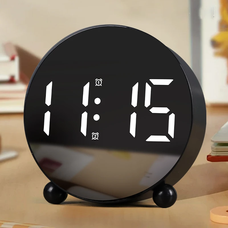 2024新款智能电子小闹钟小学生专用起床叫醒神器摆台式儿童时钟表