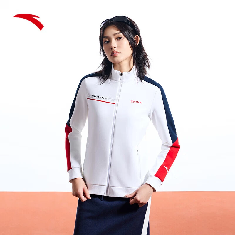 安踏针织运动外套女秋季新款双十一立领开衫长袖运动服162437702