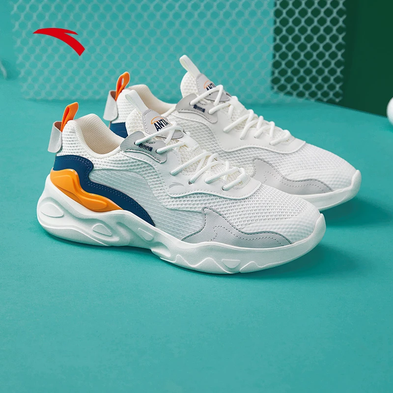 安踏破茧休闲鞋夏季新款官方正品透气休闲百搭老爹鞋子112438863R