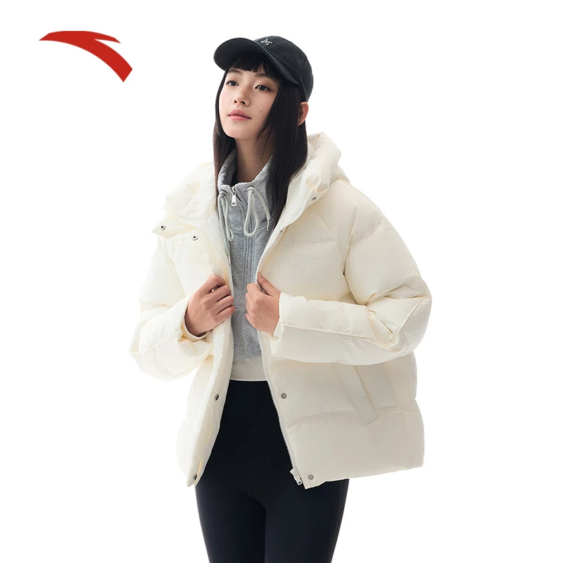 安踏运动羽绒服女子冬季短款休闲百搭潮流款羽绒服上衣162448902N