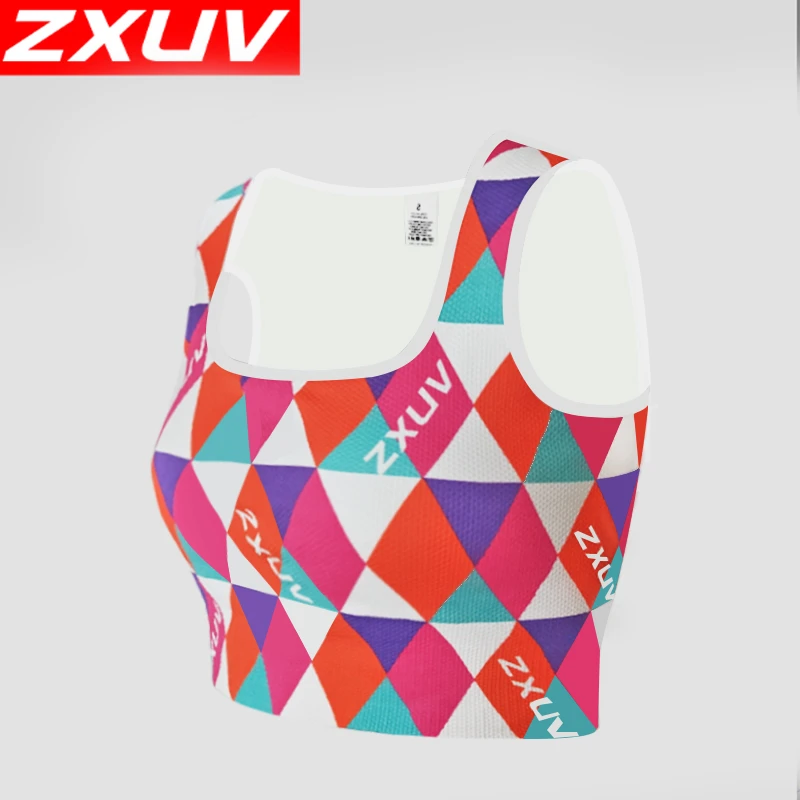 ZXUV高尔夫方领背心式一体杯文胸高端瑜伽跑步跳操运动健身服瑜伽