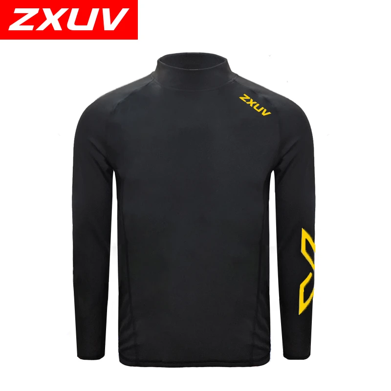 新品188冬季高领加绒跑步压缩衣健身服高弹运动秋冬季高领男士T恤