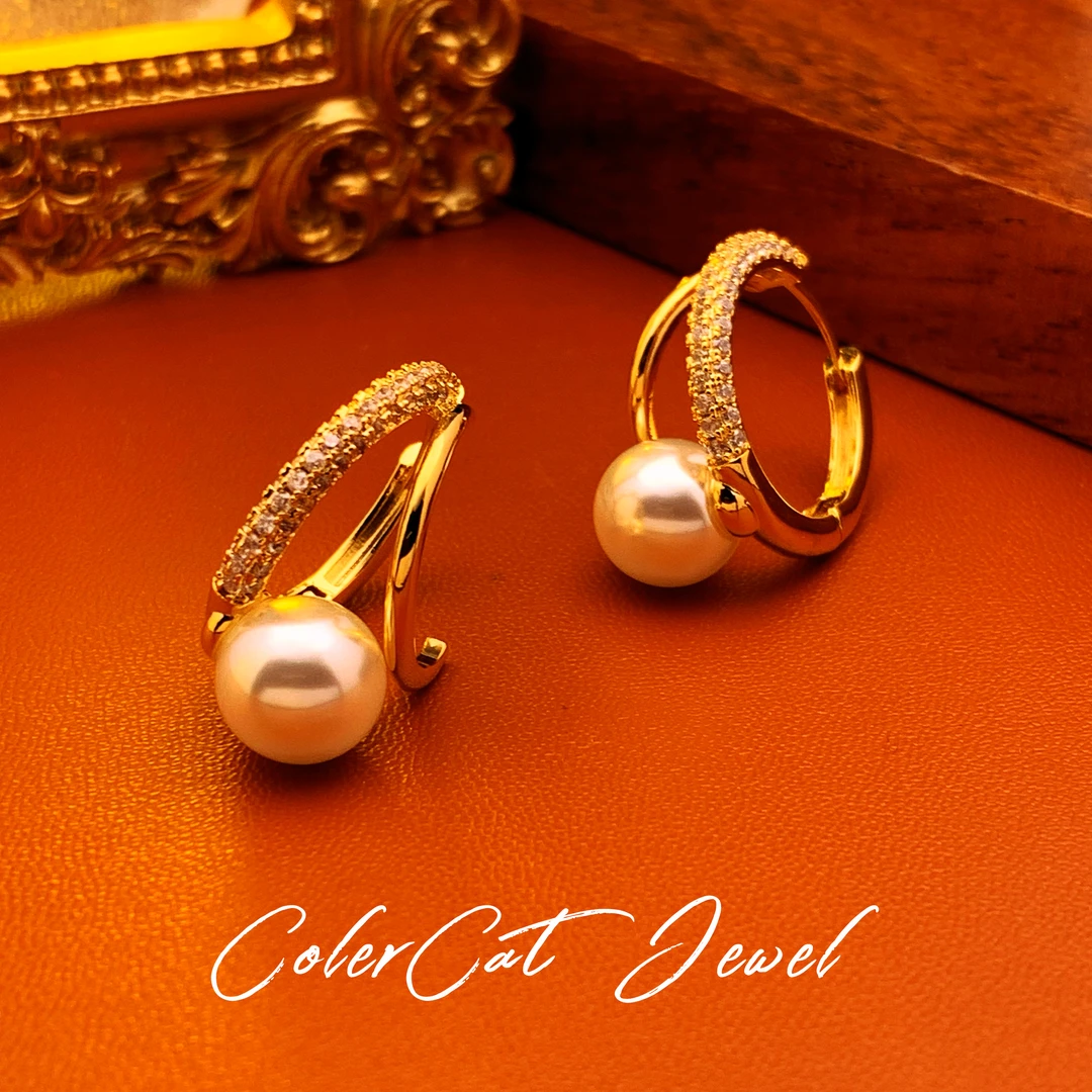 铜合金耳饰 D1117【圆舞曲】925银针耳扣