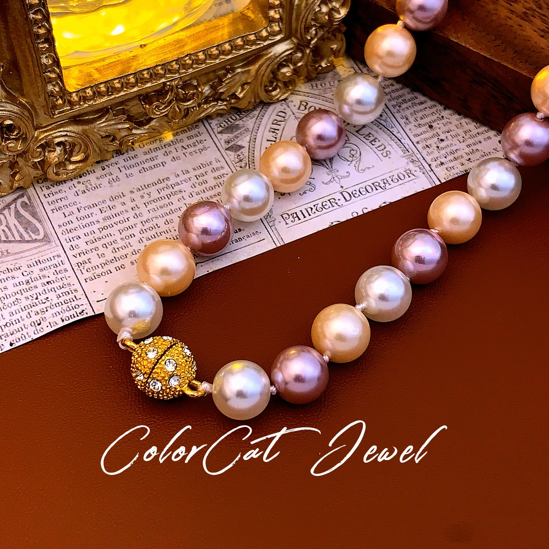 铜合金项链 X5042【樱花糖果】混色高质珠ColorCat手作项链