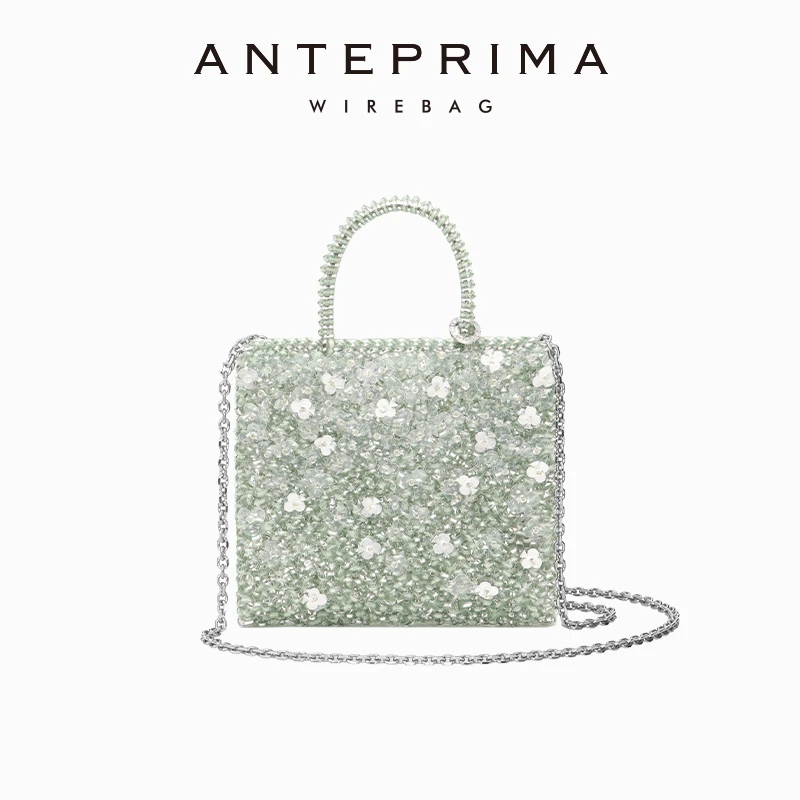 ANTEPRIMA/安蒂佩玛2024新品单肩斜挎手提包链条时尚三叶草小方包