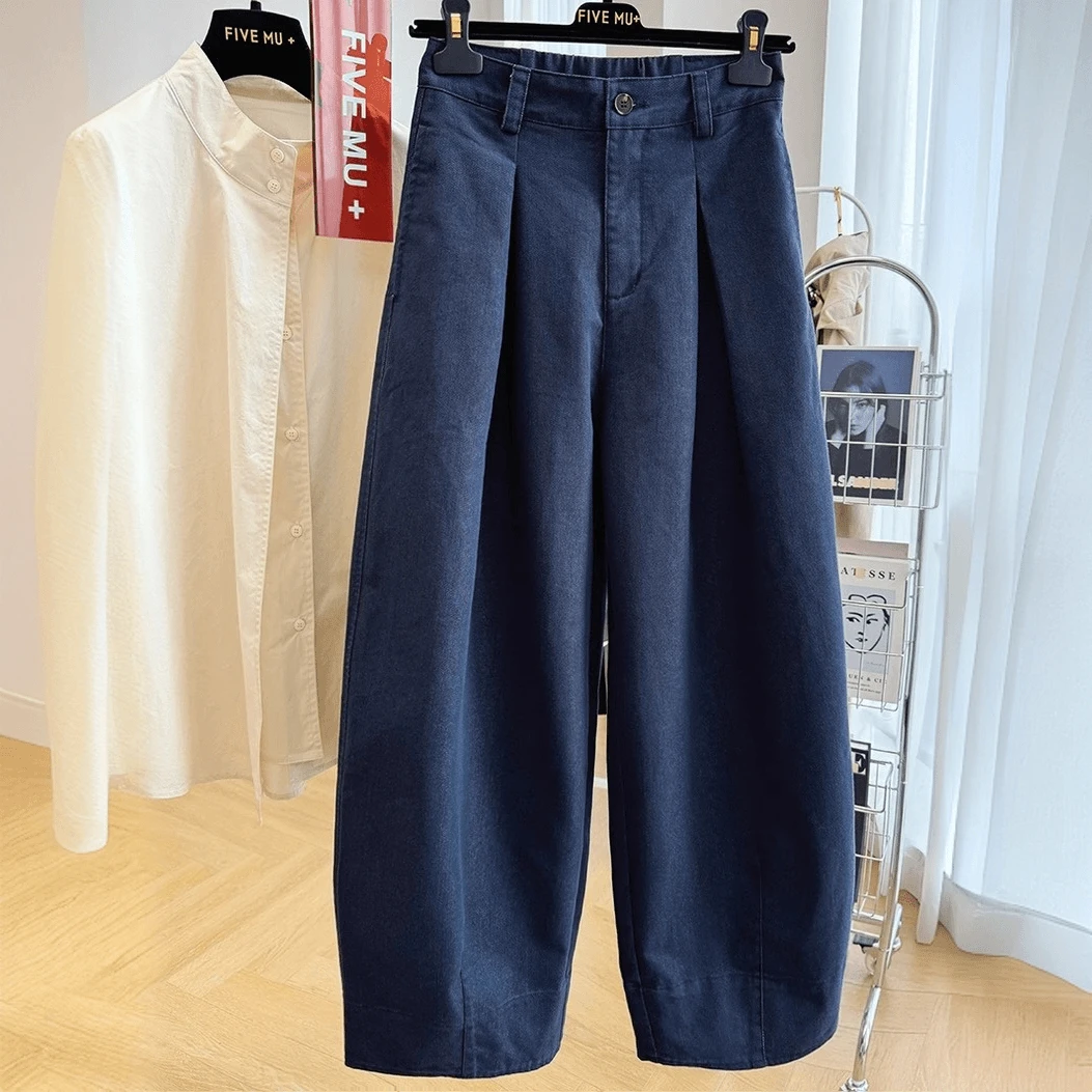 秋季宽松阔腿萝卜裤哈伦裤长裤子高级感别致洋气高腰休闲显瘦裤女