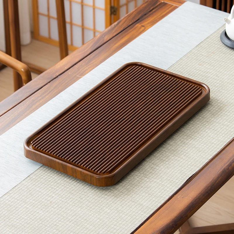花梨色【直条60*32】【只送水管】茶盘实木家用排水小型干泡茶台