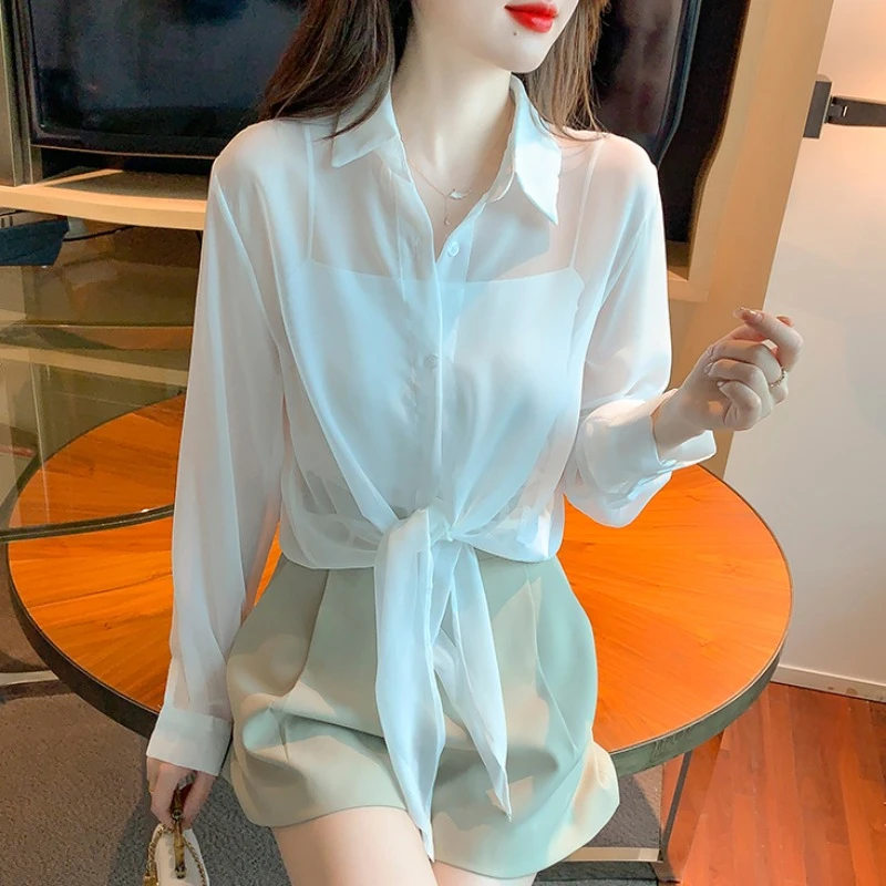 法式宽松薄款开衫防晒衬衫女夏季2025年新款长袖外套别致绝美上衣