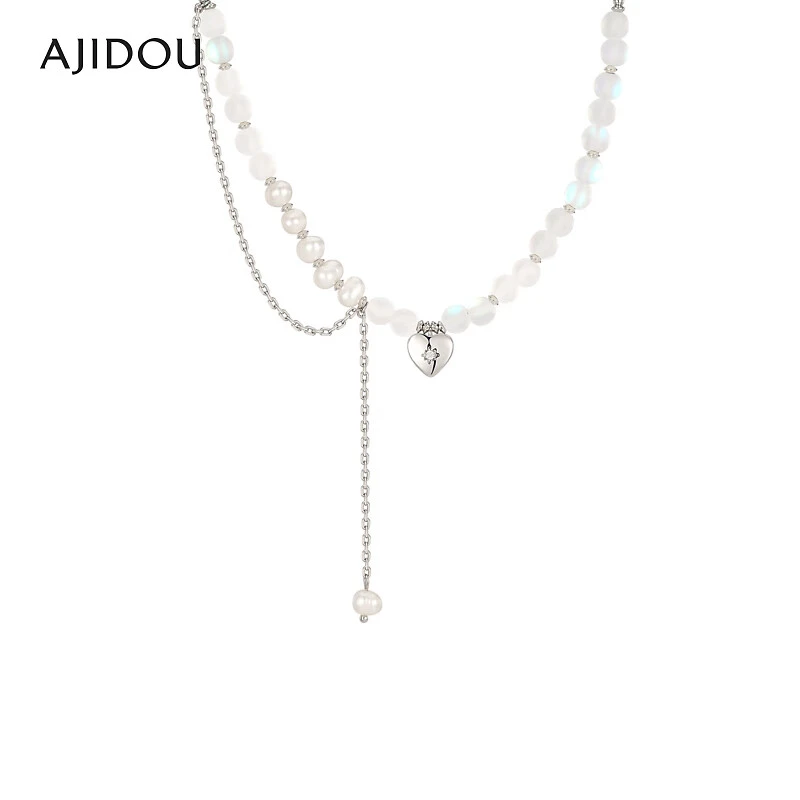 AJIDOU阿吉豆潮酷时尚淡水珍珠项链