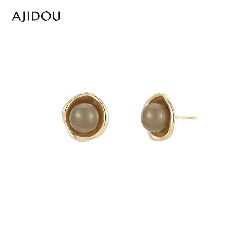 合金莫桑石耳饰 AJIDOU阿吉豆休闲简约时尚耳钉【03】