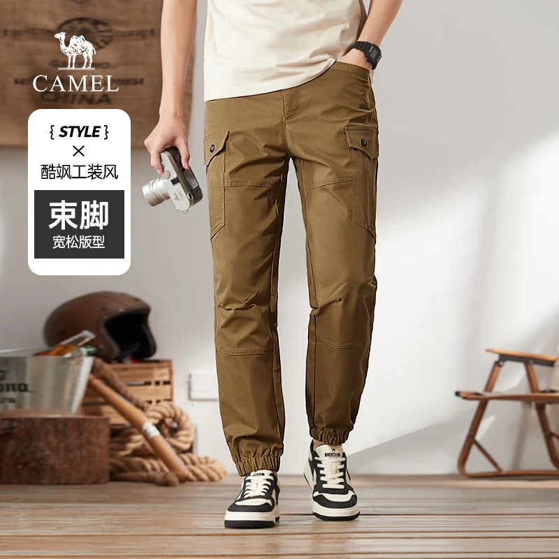 骆驼男卫裤透气户外工装束脚休闲裤M13BAWI118A【YX】