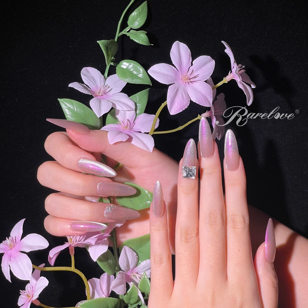 RARELOVE 纯爱恋情 新甲型 长尖椭圆 手工穿戴甲10片