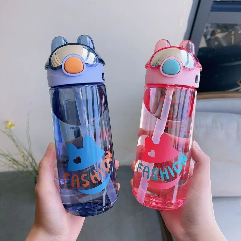 韩版可爱吸管杯男女便携高颜值创意潮流耐高温学生户外塑料水杯子