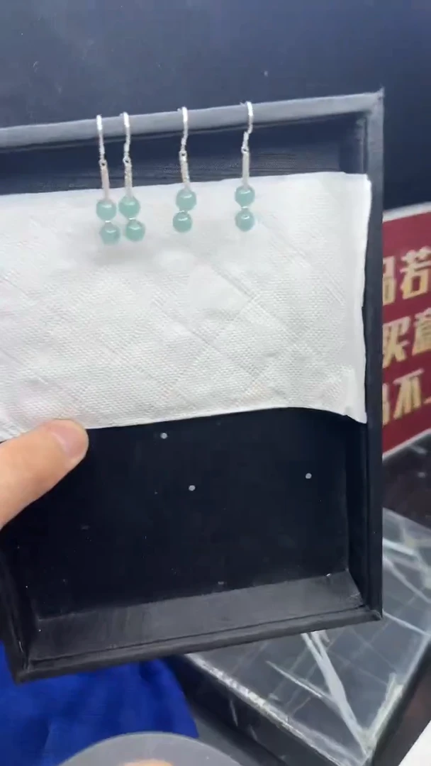 【闪购商品】翡翠耳坠银S925镶嵌G015W0101008多样性发货