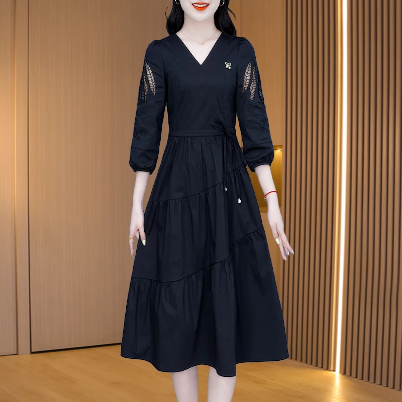 【连衣裙】FD0309优雅气质时尚百搭高端大气减龄休闲显瘦连衣裙