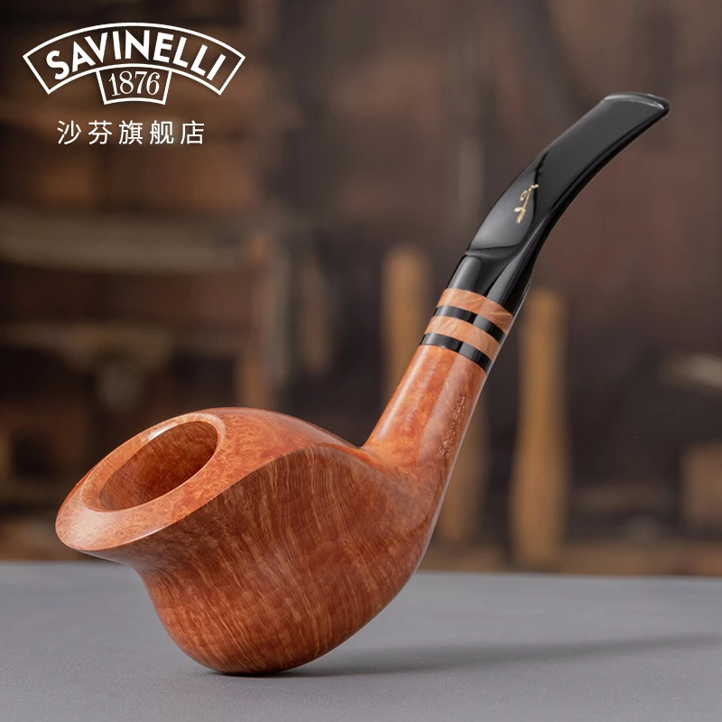 沙芬签字限量Gr000大师级石楠木纯手工烟斗天然火焰纹高档礼品