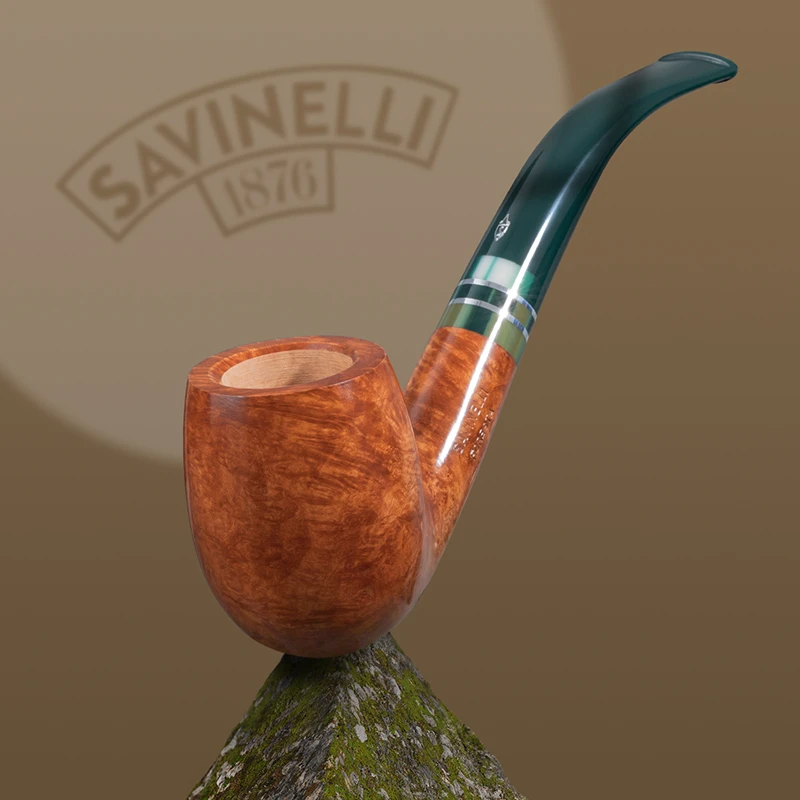 沙芬旗舰店森林P414男士手工烟斗传统撞球606弯型进口烟具