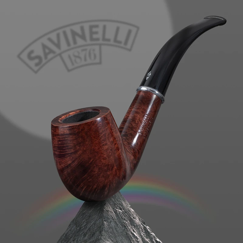 SAVINELLI/沙芬意大利原产石楠木烟斗彩虹进口烟斗P301LM弯斗606