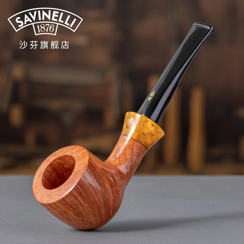 沙芬限量签字级A先生P110MRA光面纯手工石楠木烟斗高档礼盒装