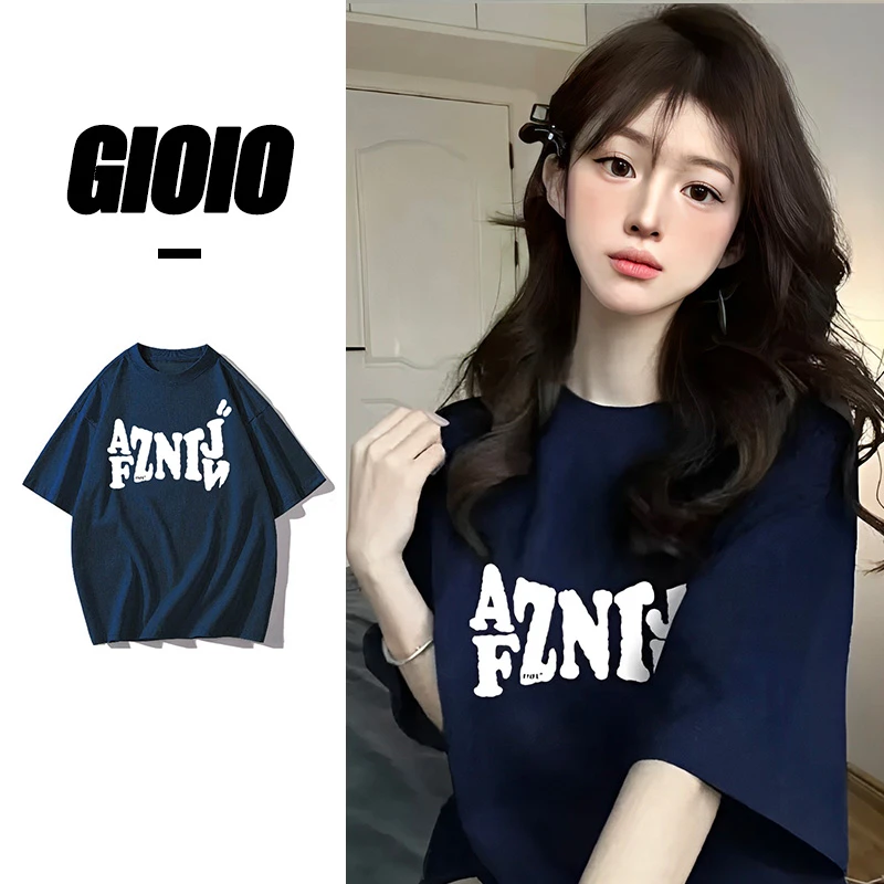 FNFE纯棉240克百搭休闲美式显瘦夏季短袖t恤韩版潮ins上衣宽松