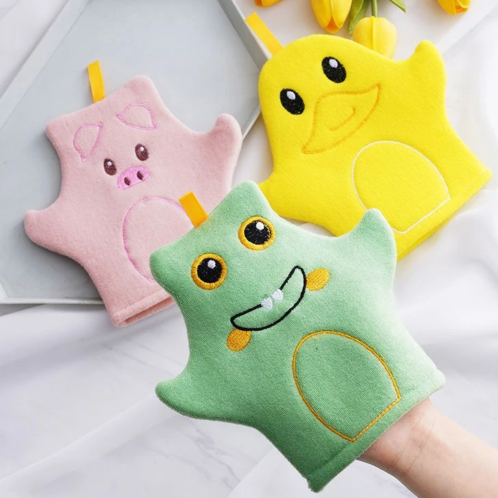 儿童搓澡巾不伤皮肤无痛洗澡巾家用宝宝小孩搓澡手套起泡可爱