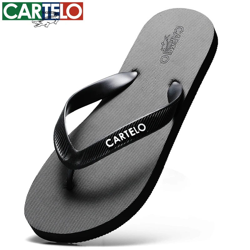 卡帝乐鳄鱼（CARTELO）人字拖鞋夹脚轻便室外时尚软底沙滩凉拖鞋